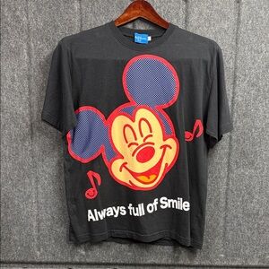 Tokyo Disney Mickey Mouse Black T-Shirt with Blue Label